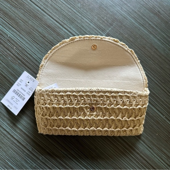 J. Crew Vacation Vibes Straw Raffia Eyeglass Sunglasses Case - Picture 2 of 7